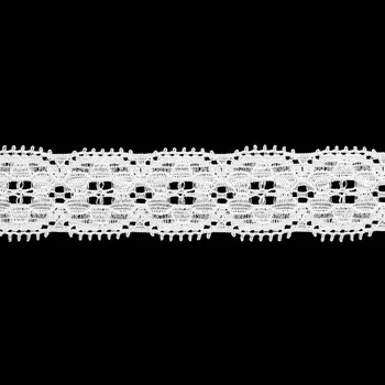 Кружево эластичное LAEC5293, 23мм*25м (белый)