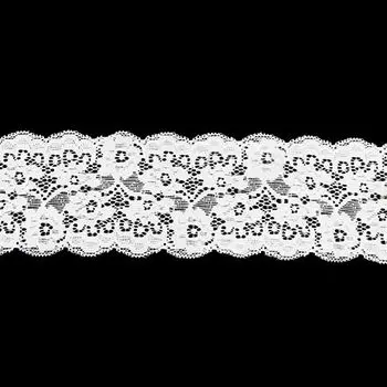 Кружево эластичное, LAEC7022, 70мм*20м (белый)