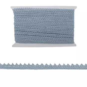 Кружево CL-001, 8мм*20м, х/б (JD041 голубой)