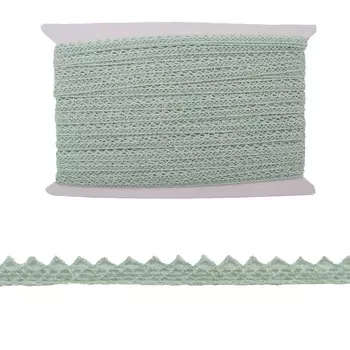 Кружево CL-001, 8мм*20м, х/б (JD074 св.бирюзовый)
