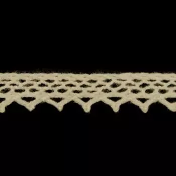 Кружево CL-001, 8мм*20м, х/б (неотбеленный)