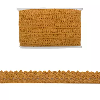 Кружево CL-024, 15мм*20м, х/б (JD085 оранжевый)