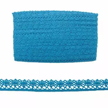 Кружево CL-024, 15мм*20м, х/б (JD105 аквамарин)