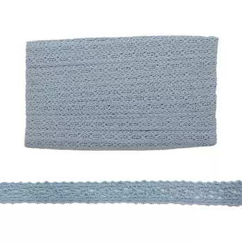 Кружево CL-048, 12мм*20м, х/б (JD041 голубой)
