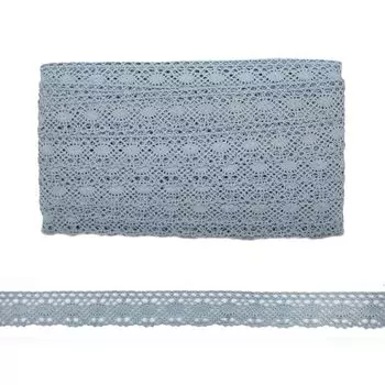 Кружево CL-071, 20мм*20м, х/б (JD041 голубой)