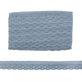 Кружево CL-091, 33мм*20м, х/б (JD041 голубой)
