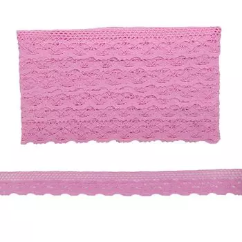 Кружево CL-091, 33мм*20м, х/б (JD017 розовый)