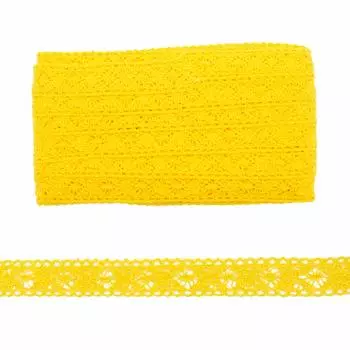 Кружево CL-103, 20мм*20м, х/б (JD013 желтый)