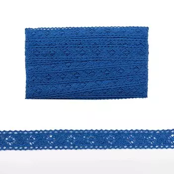 Кружево CL-103, 20мм*20м, х/б (JD054 синий)