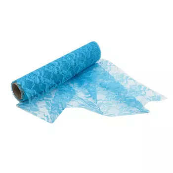 Кружево гипюр 24см*4,57м (бирюза)