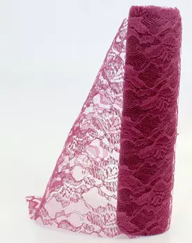 Кружево гипюр 24см*4,57м (бордовый)