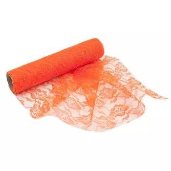 Кружево гипюр 24см*4,57м (оранжевый)