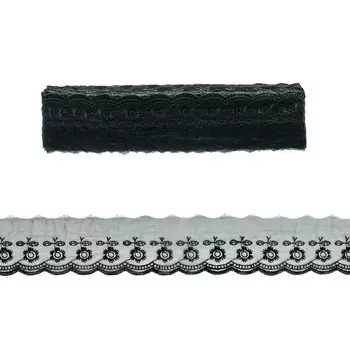 Кружево капрон 0574-2013 5,3см *13,71м (черный)