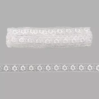 Кружево капрон 2,2см*13,71м 0574-1003 (белый)