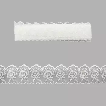 Кружево капрон 4,5см*13,71м 0574-2020 (белый)