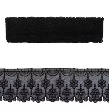 Кружево капрон 5,8см*13,71м 0574-2079 (черный)