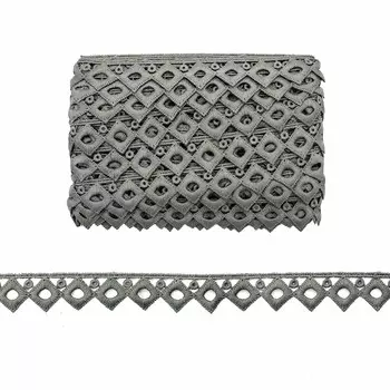 Кружево LACH-1106 20мм*13,71м (335 серый)