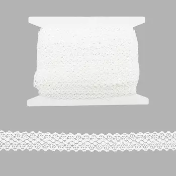 Кружево LACR1116, 27мм*25м х/б (белый)
