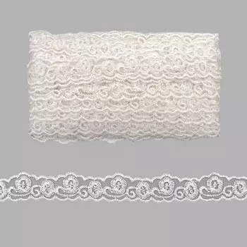 Кружево органза, 23мм*13,71м (001 белый)