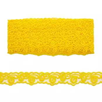 Кружево органза, 23мм*13,71м (012 желтый)