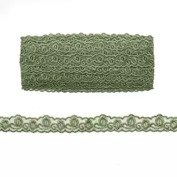 Кружево органза, 23мм*13,71м (097 хаки)