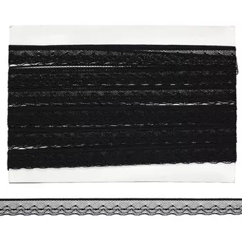 Кружево сетка 0623-1234 1,5см*13,71м (черный)