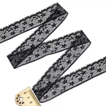 Кружево сетка 0623-1266, 2,7см*13,71м (черный)