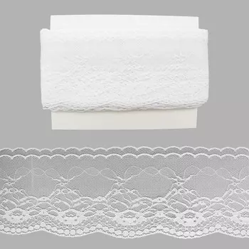 Кружево сетка 0623-3013, 8,5см*13,71м (белый)