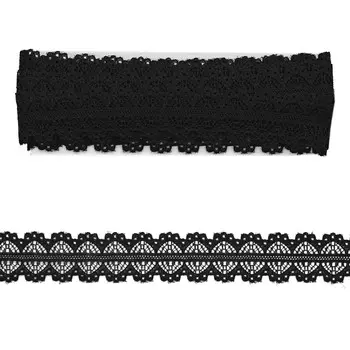 Кружево сетка 2,2см*6,8 м (+/- 4 см) 0623-1227, черный