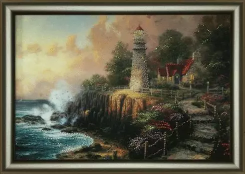 КС089 Набор для изготовления картины со стразами 'Маяк'