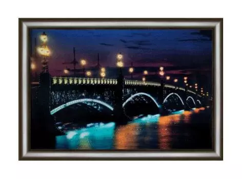 КС098 Набор для изготовления картины со стразами 'Троицкий мост'