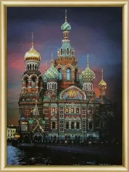 КС159 Набор для изготовления картины со стразами 30,3*42см 'Храм Спаса-на-Крови'