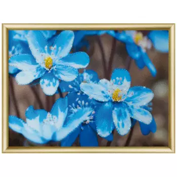 КС179 Набор для изготовления картины со стразами 'Первоцветы' 30,3*42