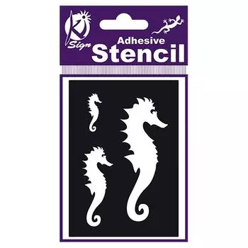 KS-BS-030 Трафарет на клейкой основе 'Морской конек', 7х10см Ki Sign