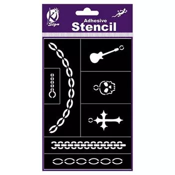 KS-BSL-003 Трафарет на клейкой основе 'Бижутерия 'Готика', 12х18см Ki Sign
