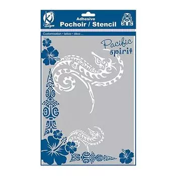 KS-BSXL-001 Трафарет на клейкой основе 'Узоры маори', А4 Ki Sign