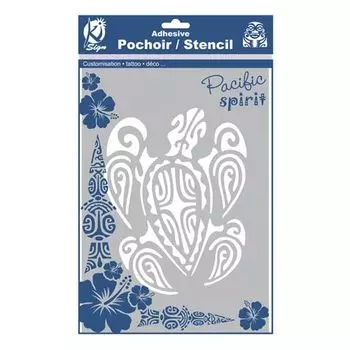 KS-BSXL-005 Трафарет на клейкой основе 'Черепаха маори', А4 Ki Sign