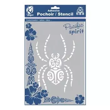 KS-BSXL-014 Трафарет на клейкой основе 'Паук маори', А4 Ki Sign