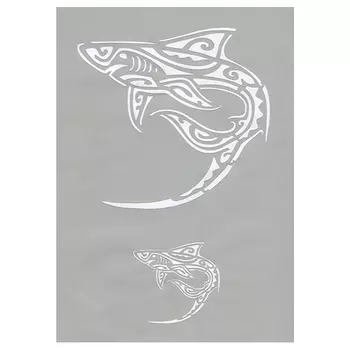 KS-BSXL-015 Трафарет на клейкой основе 'Акула маори', А4 Ki Sign