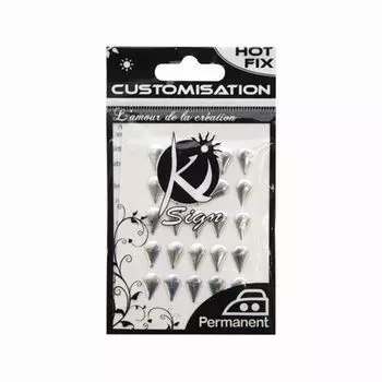 KS-C-METAL003AR Термоклеевые стразы металлик Капли, серебро, 6х10мм, 25шт Ki Sign