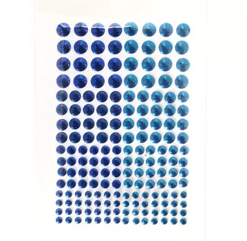 KS-C-METAL Термоклеевые стразы металлик круглые 3/4/5/6мм, 114шт Ki Sign (сине-голубой)