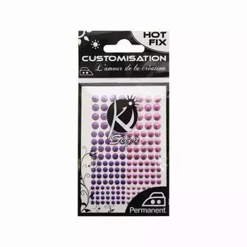KS-C-METAL Термоклеевые стразы металлик круглые 3/4/5/6мм, 114шт Ki Sign (пурпурный)