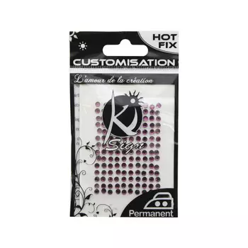 KS-C-STRASS-3 Термоклеевые стразы стеклянные 3мм, 140шт Ki Sign (пурпурный)