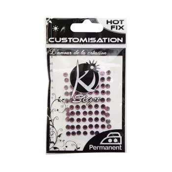 KS-C-STRASS-4 Термоклеевые стразы стеклянные 4мм, 35шт Ki Sign (пурпурный)