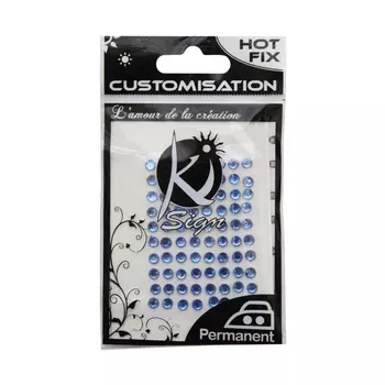 KS-C-STRASS-4 Термоклеевые стразы стеклянные 4мм, 35шт Ki Sign (синий)