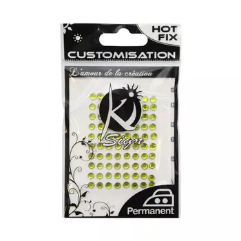 KS-C-STRASS-4 Термоклеевые стразы стеклянные 4мм, 35шт Ki Sign (зеленый)