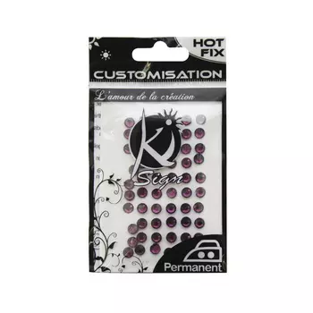 KS-C-STRASS-5 Термоклеевые стразы стеклянные 5мм, 60шт Ki Sign (пурпурный)