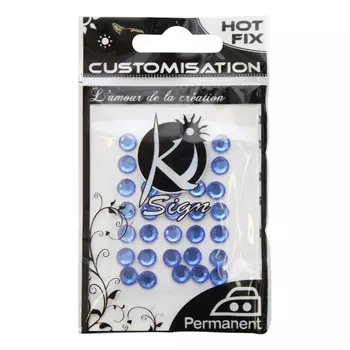 KS-C-STRASS-6 Термоклеевые стразы стеклянные 6мм, 35шт Ki Sign (синий)