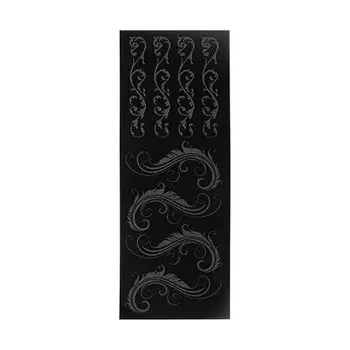 KS-FD-07 Термотрансферный рисунок с бархатным контуром 'Арабески', 10*30см Ki Sign