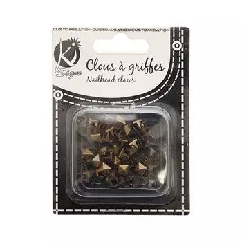 KS-GC6 Заклепки квадратные 6х6мм, 60 шт Ki Sign (античная бронза)